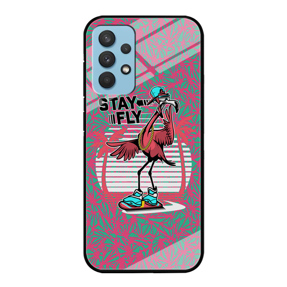 Flamingo Skate to Fly Samsung Galaxy A32 Case