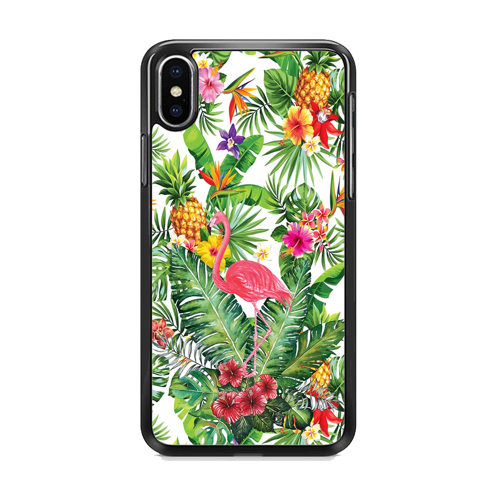 Flamingo Flower Rich iPhone X Case