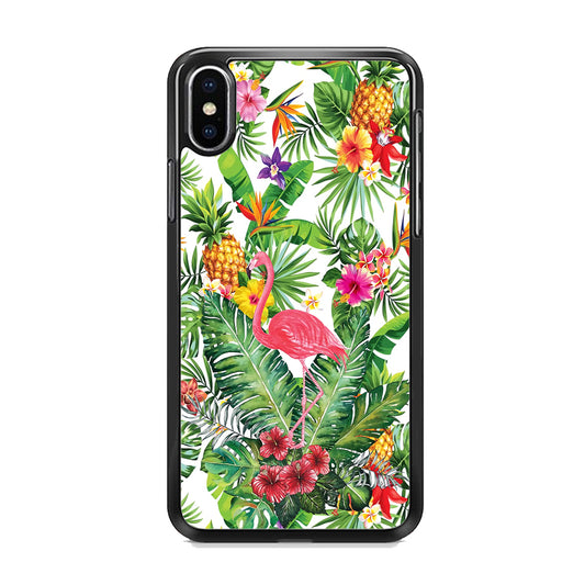 Flamingo Flower Rich iPhone X Case