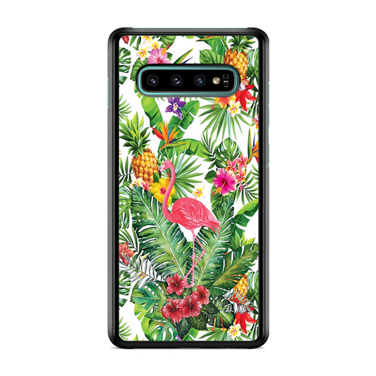 Flamingo Flower Rich Samsung Galaxy S10 Case