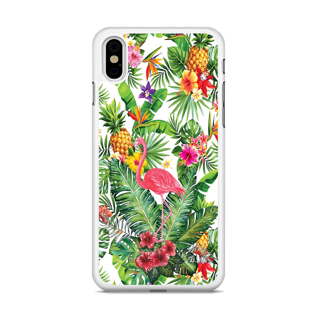 Flamingo Flower Rich iPhone X Case