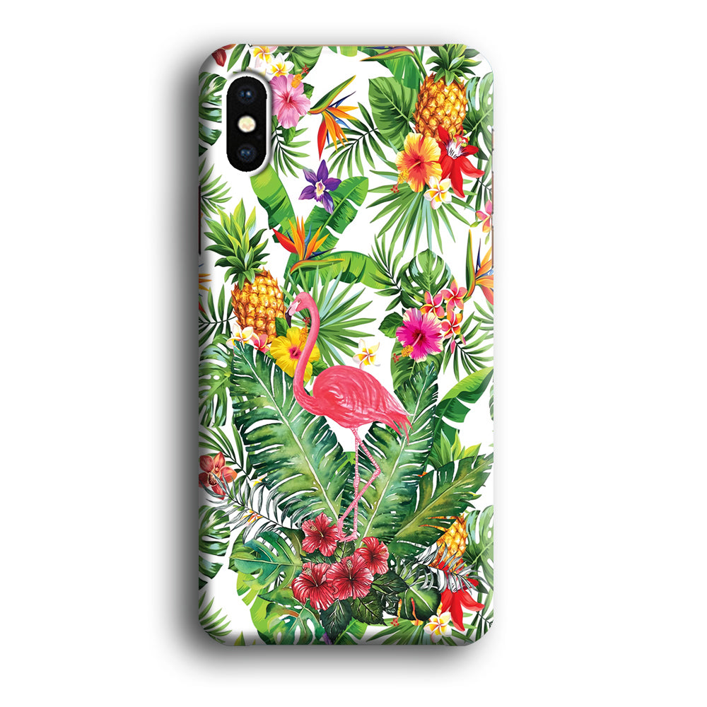 Flamingo Flower Rich iPhone X Case