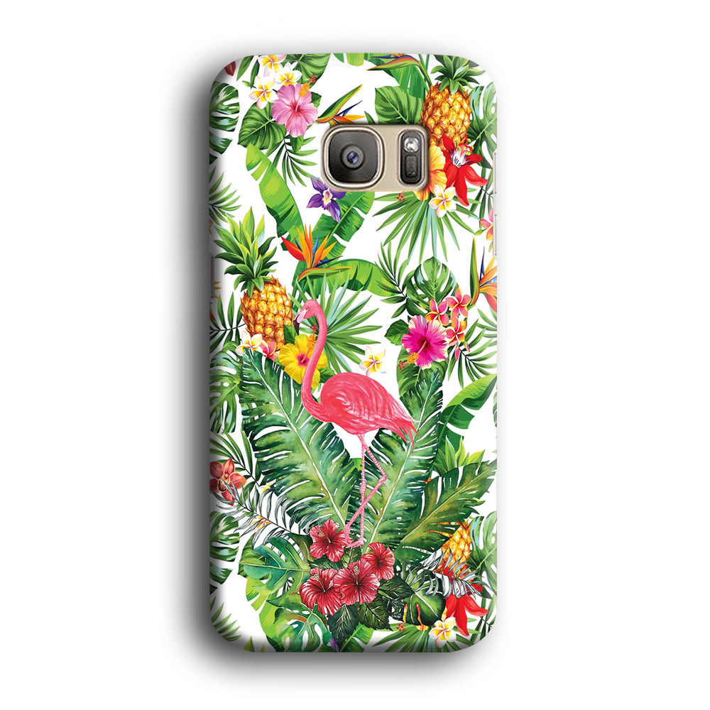 Flamingo Flower Rich Samsung Galaxy S7 Edge Case