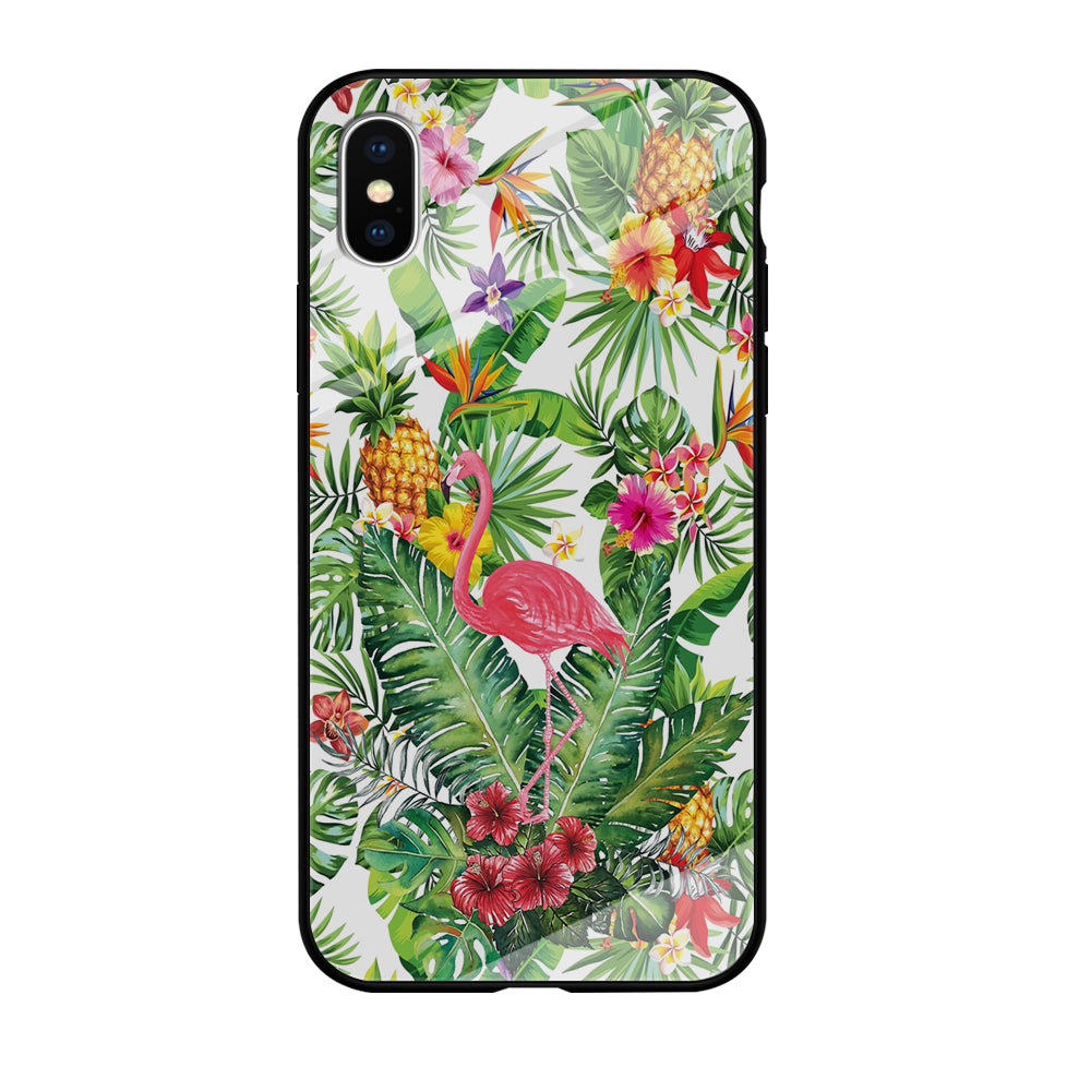 Flamingo Flower Rich iPhone X Case