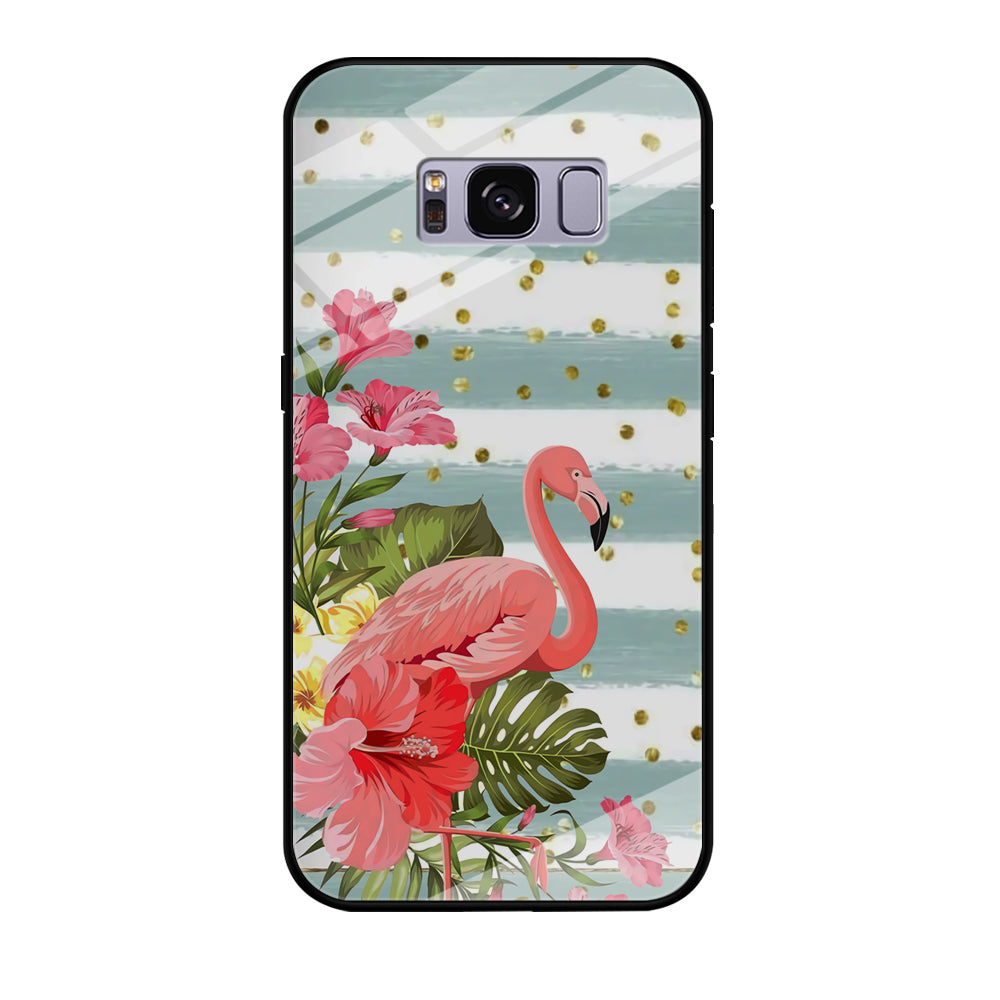 Flamingo Illusion of Love Samsung Galaxy S8 Plus Case Tempered Glass Case