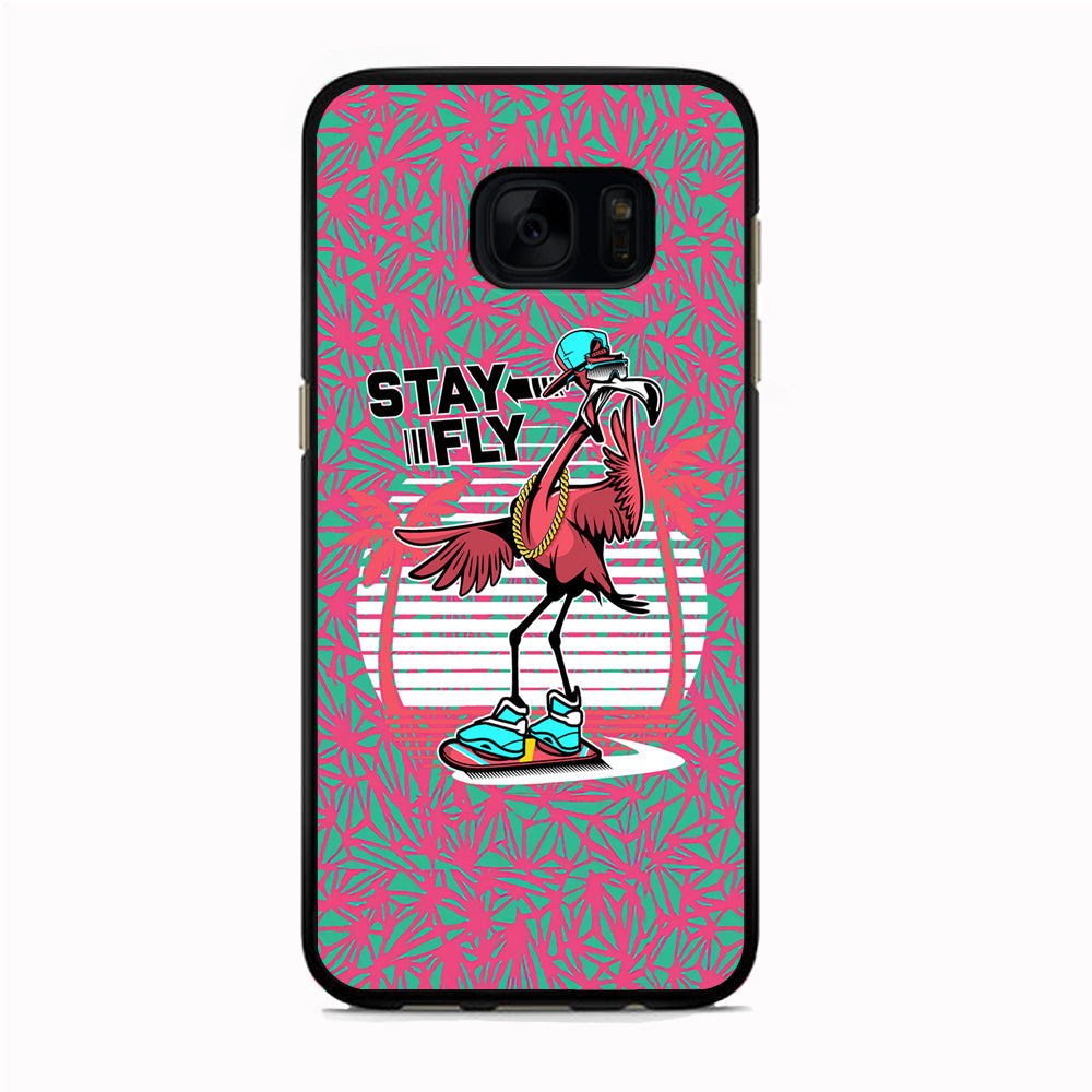 Flamingo Skate to Fly Samsung Galaxy S7 Edge Case