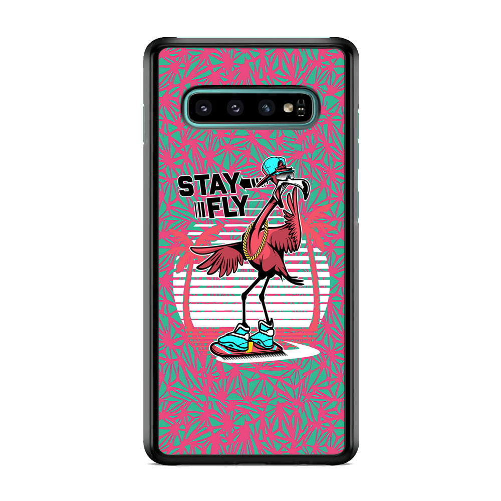 Flamingo Skate to Fly Samsung Galaxy S10 Case
