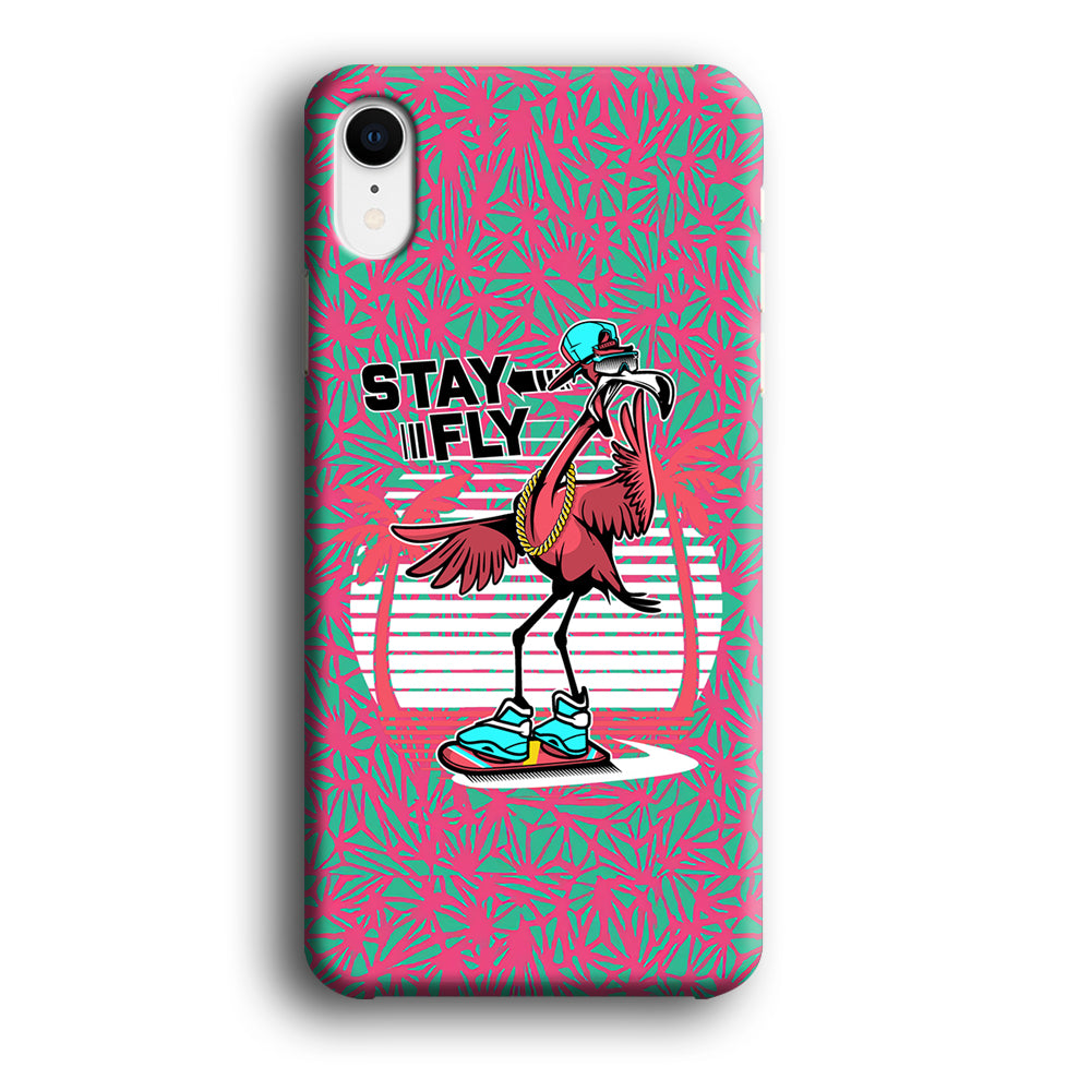 Flamingo Skate to Fly iPhone XR Case