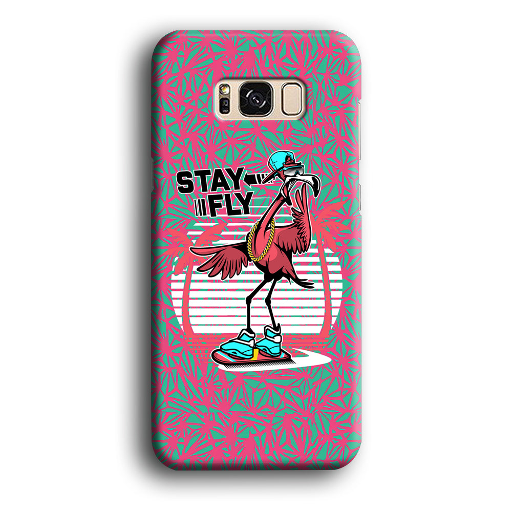 Flamingo Skate to Fly Samsung Galaxy S8 Case