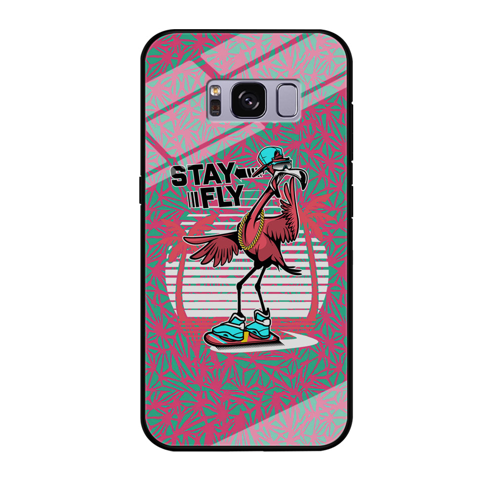 Flamingo Skate to Fly Samsung Galaxy S8 Case