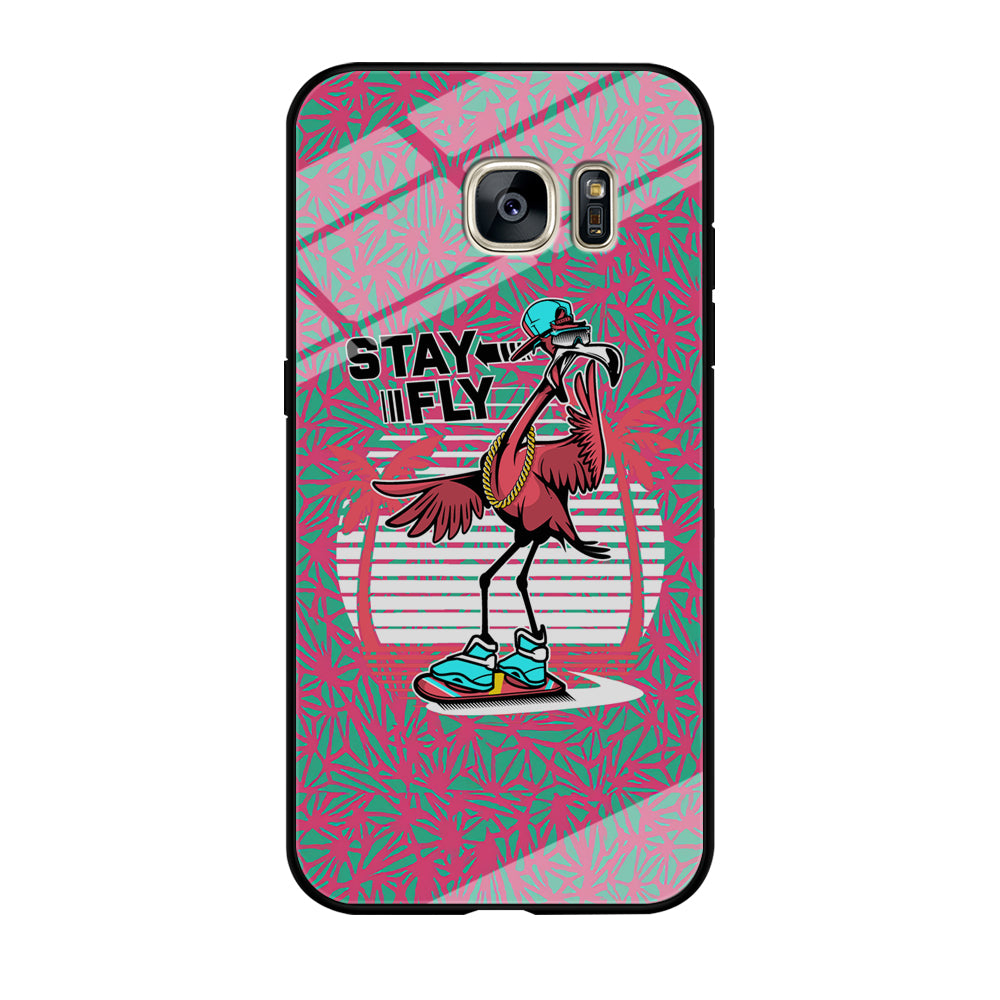 Flamingo Skate to Fly Samsung Galaxy S7 Case
