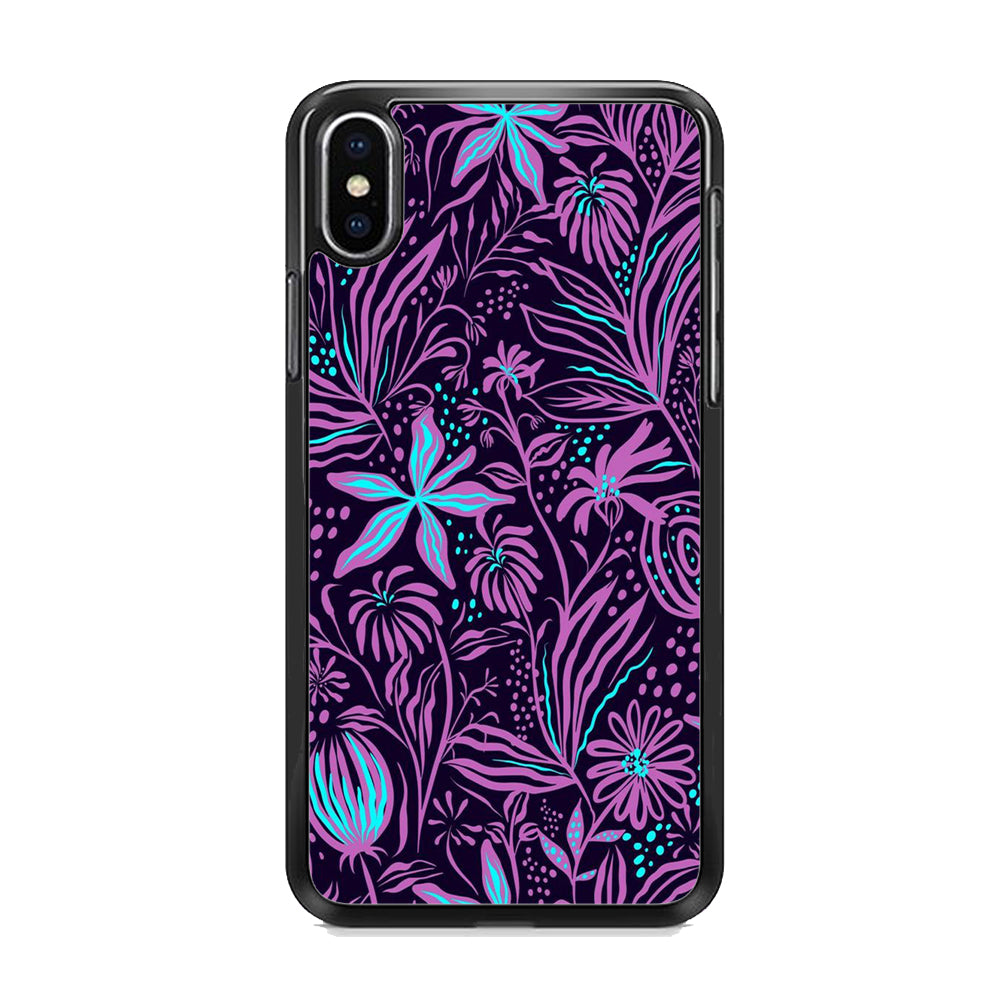 Flowers Purple Art iPhone X Case