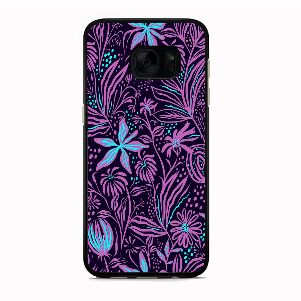 Flowers Purple Art Samsung Galaxy S7 Edge Case