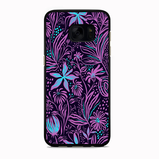 Flowers Purple Art Samsung Galaxy S7 Edge Case