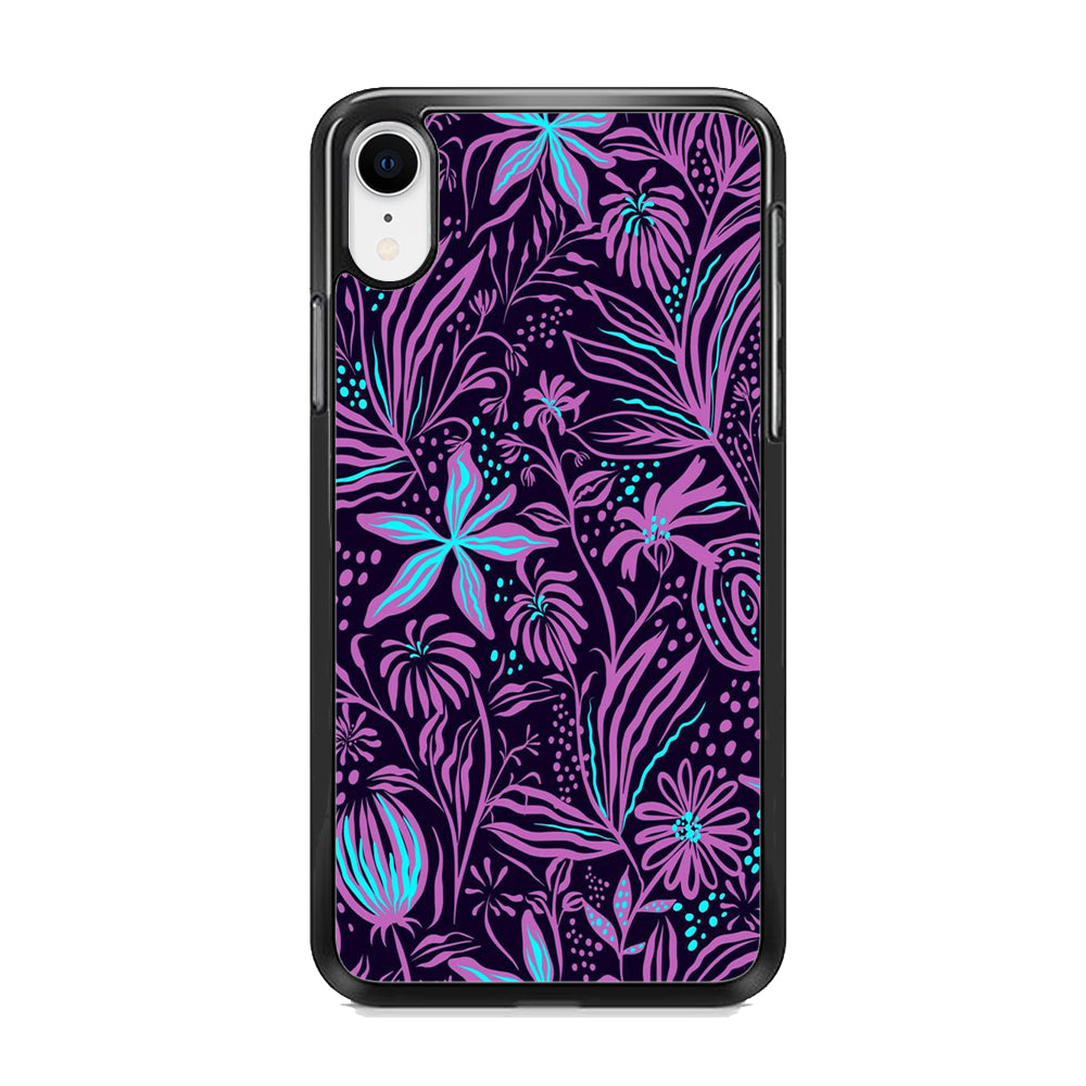 Flowers Purple Art iPhone XR Case