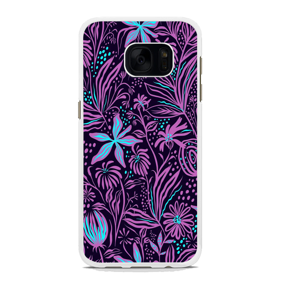 Flowers Purple Art Samsung Galaxy S7 Edge Case