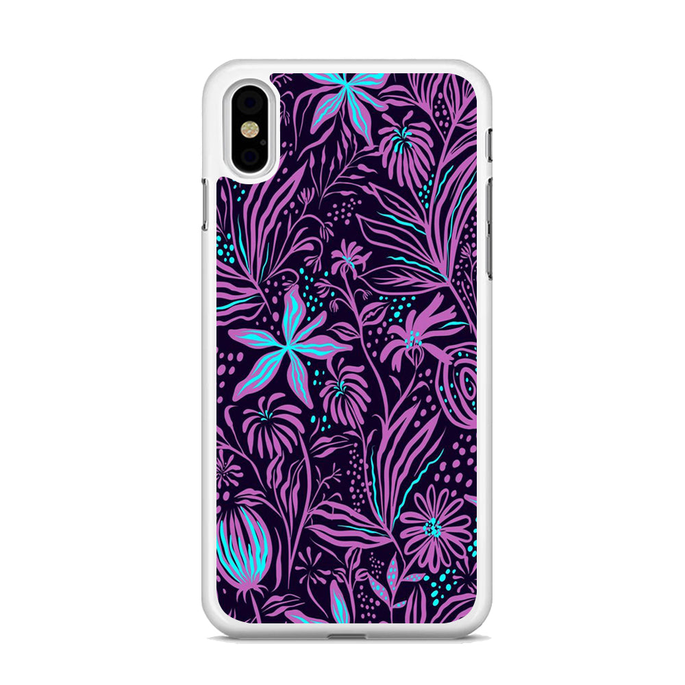 Flowers Purple Art iPhone X Case