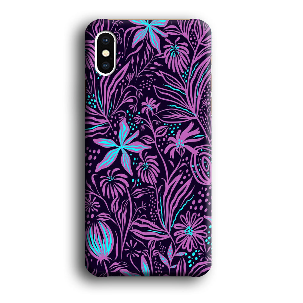 Flowers Purple Art iPhone X Case