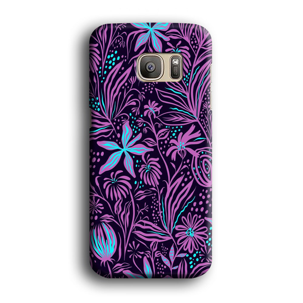 Flowers Purple Art Samsung Galaxy S7 Edge Case