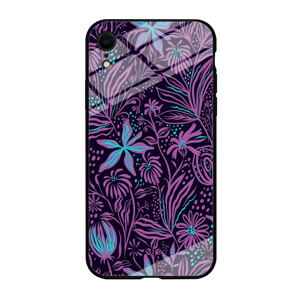Flowers Purple Art iPhone XR Case