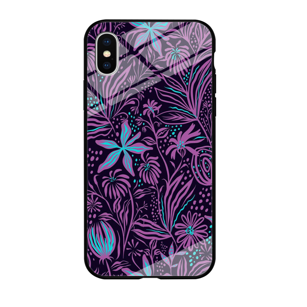 Flowers Purple Art iPhone X Case