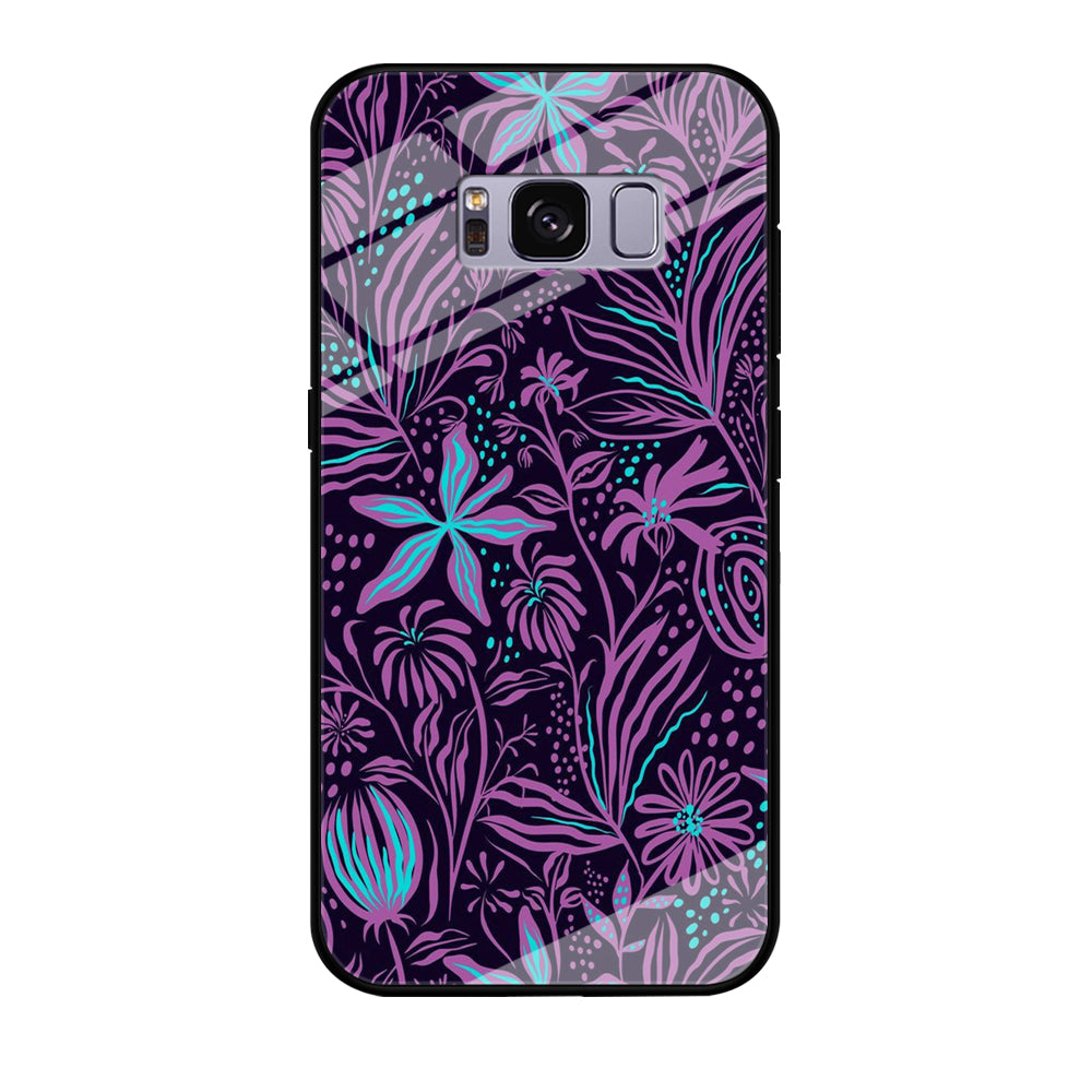 Flowers Purple Art Samsung Galaxy S8 Plus Case Tempered Glass Case