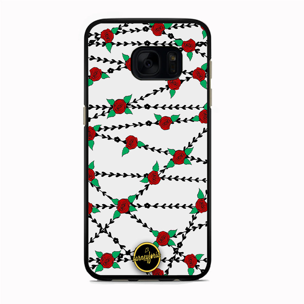 Flowers Rose Chain Plant Carneyforia Samsung Galaxy S7 Case