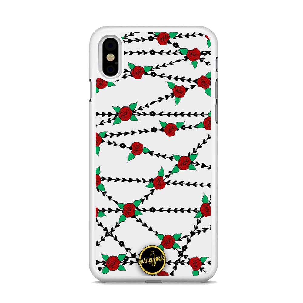 Flowers Rose Chain Plant Carneyforia iPhone X Case