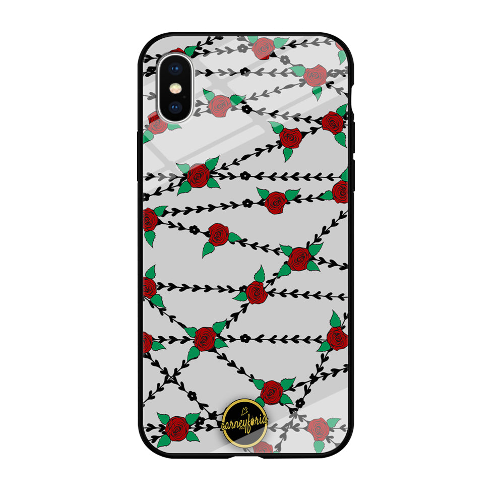 Flowers Rose Chain Plant Carneyforia iPhone X Case