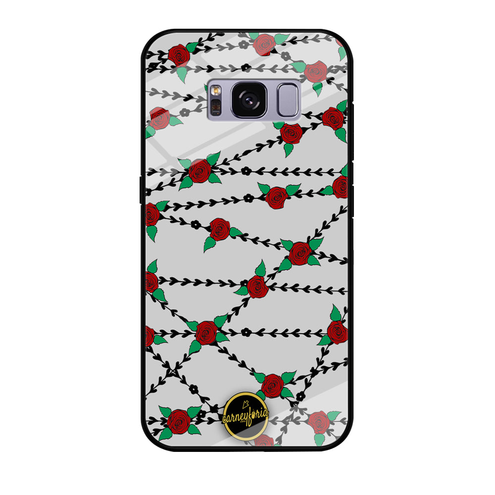 Flowers Rose Chain Plant Carneyforia Samsung Galaxy S8 Plus Case Tempered Glass Case