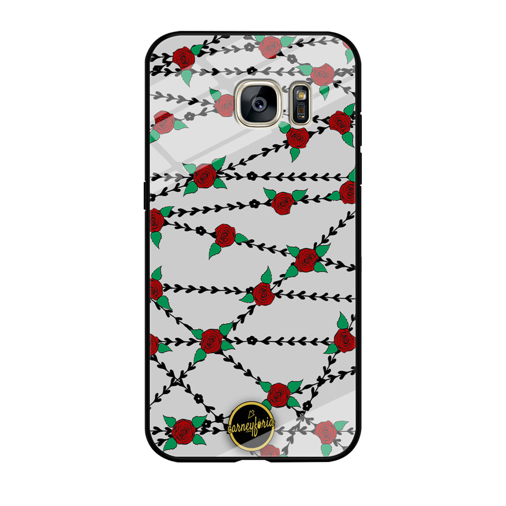 Flowers Rose Chain Plant Carneyforia Samsung Galaxy S7 Case