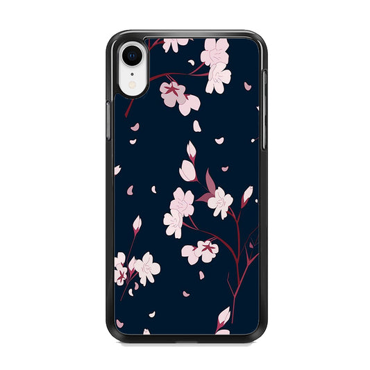 Flowers Sakura Leaf Fall iPhone XR Case