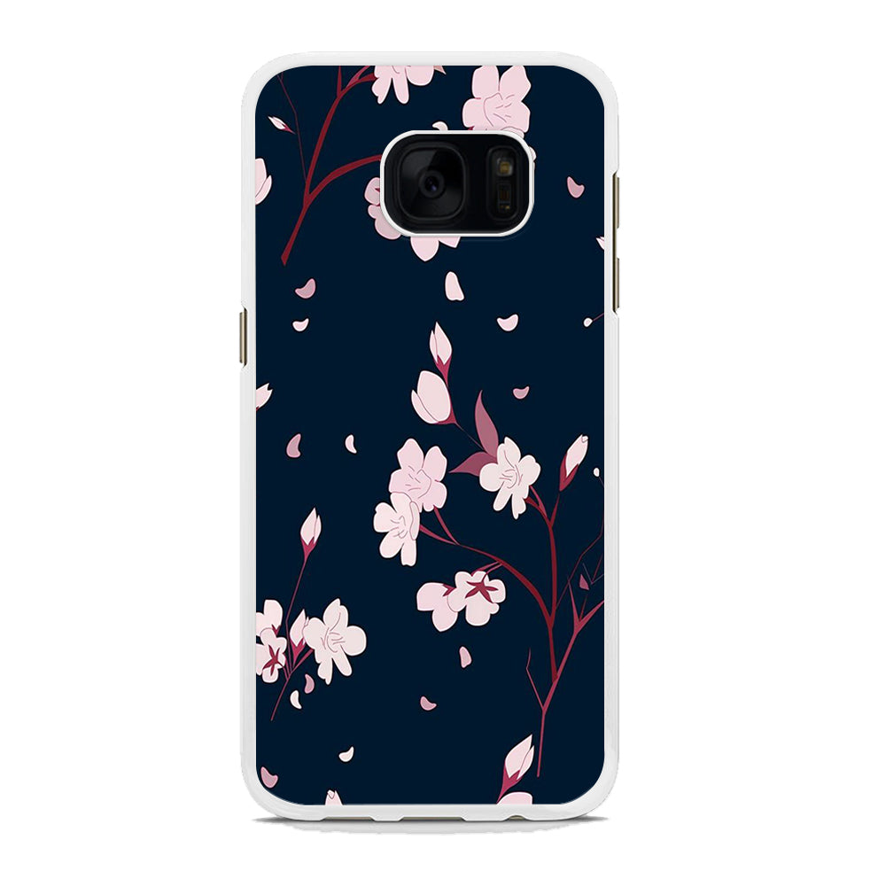 Flowers Sakura Leaf Fall Samsung Galaxy S7 Case