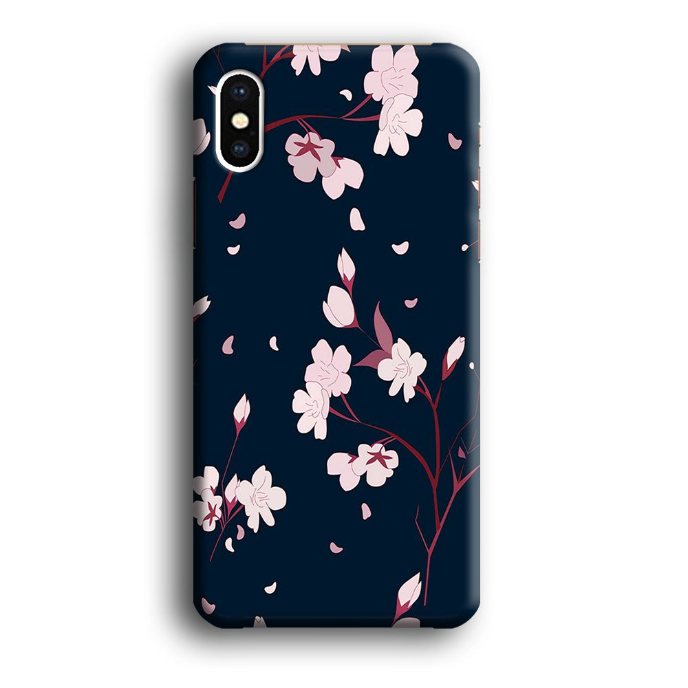 Flowers Sakura Leaf Fall iPhone X Case
