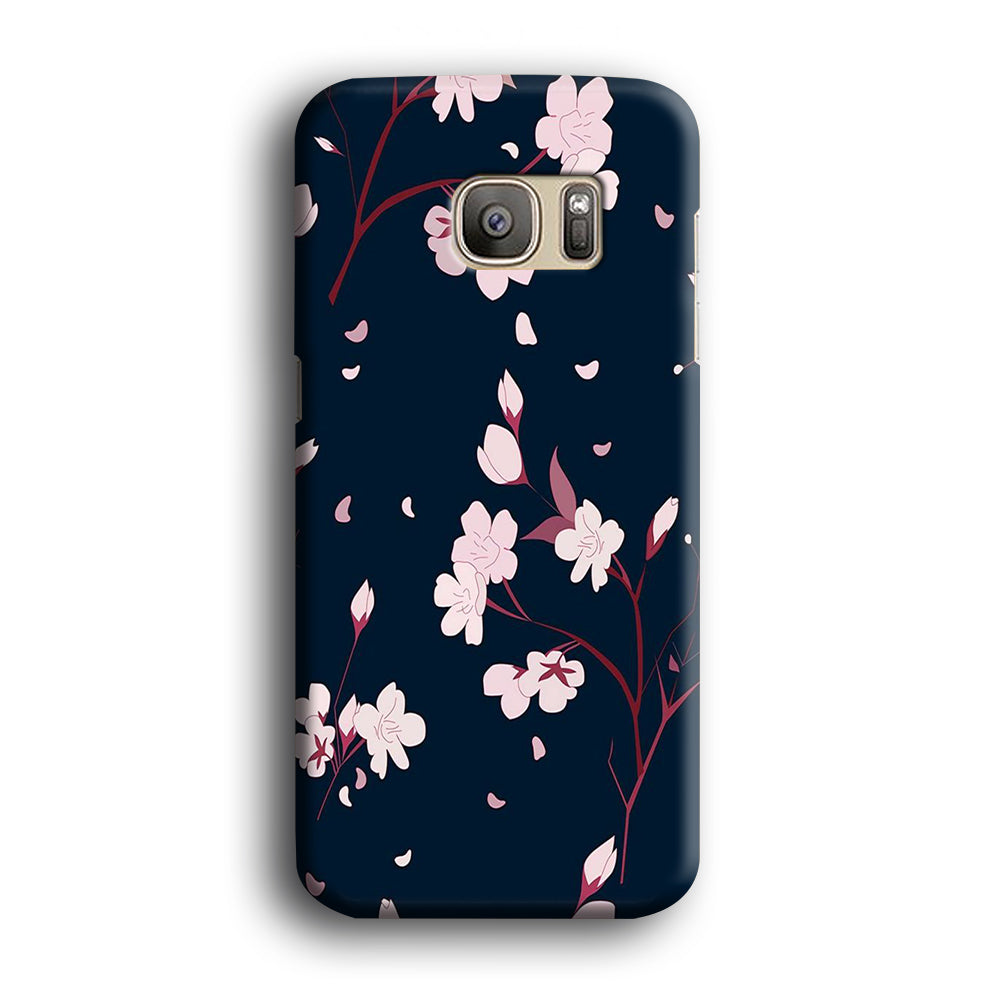 Flowers Sakura Leaf Fall Samsung Galaxy S7 Edge Case