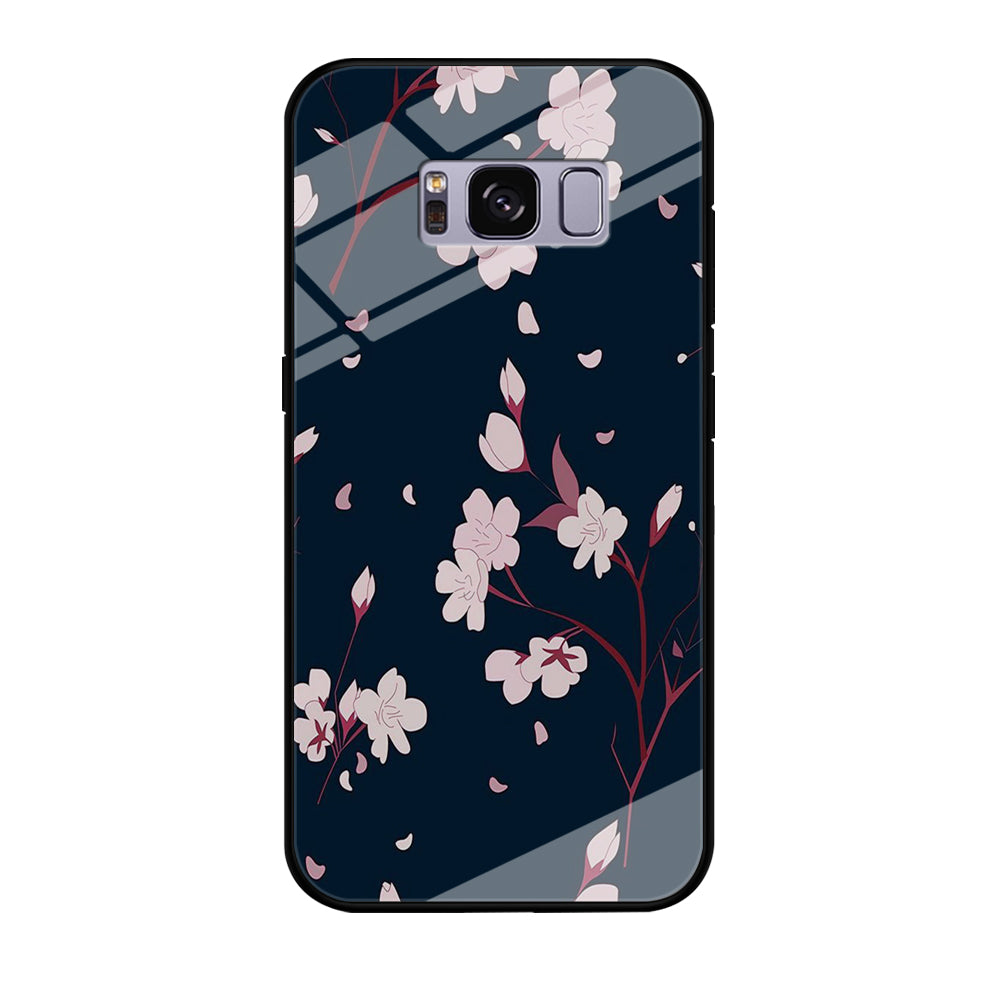 Flowers Sakura Leaf Fall Samsung Galaxy S8 Plus Case Tempered Glass Case