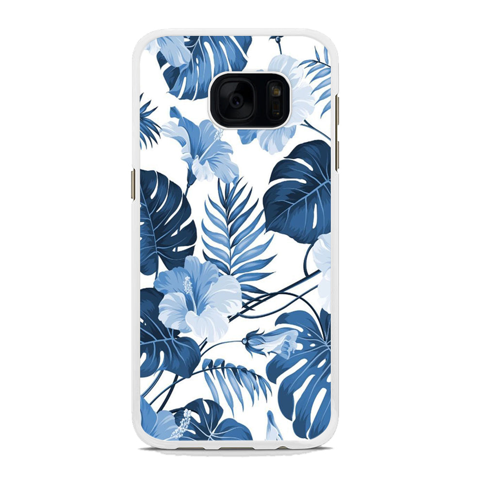 Flowers Sky Blue Hibiscus Samsung Galaxy S7 Edge Case