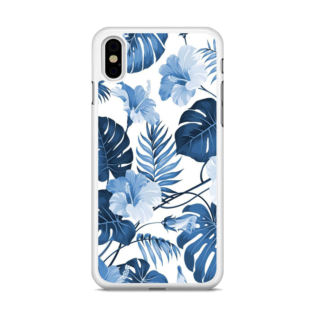 Flowers Sky Blue Hibiscus iPhone X Case