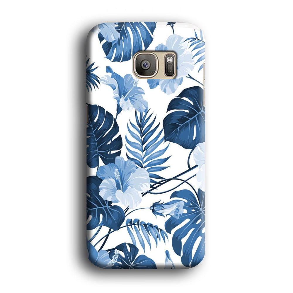 Flowers Sky Blue Hibiscus Samsung Galaxy S7 Edge Case