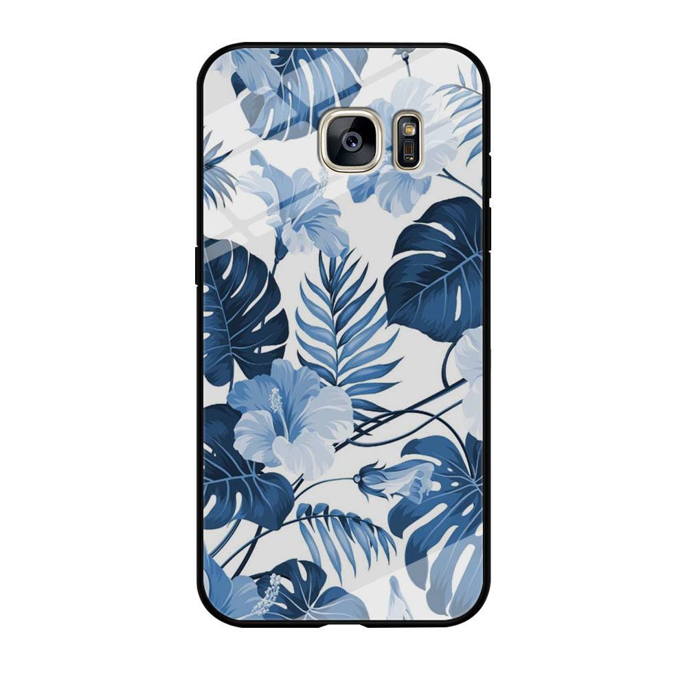 Flowers Sky Blue Hibiscus Samsung Galaxy S7 Edge Case