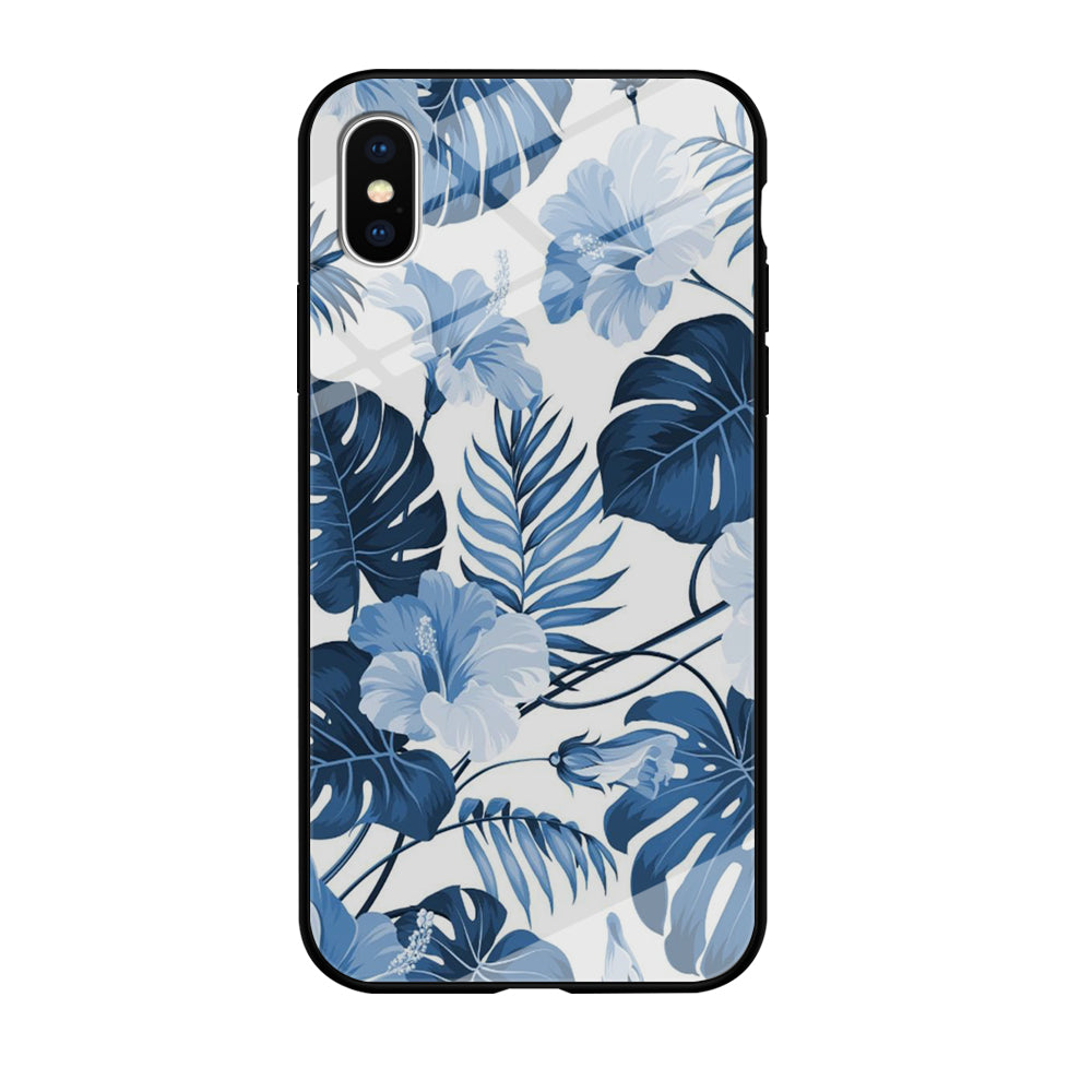 Flowers Sky Blue Hibiscus iPhone X Case