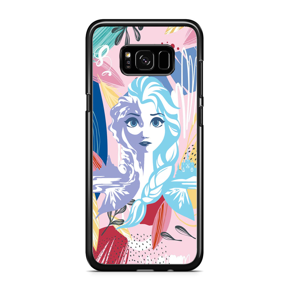 Frozen Face Shadow of Princess Samsung Galaxy S8 Plus Case Rubber Black (2D Case)