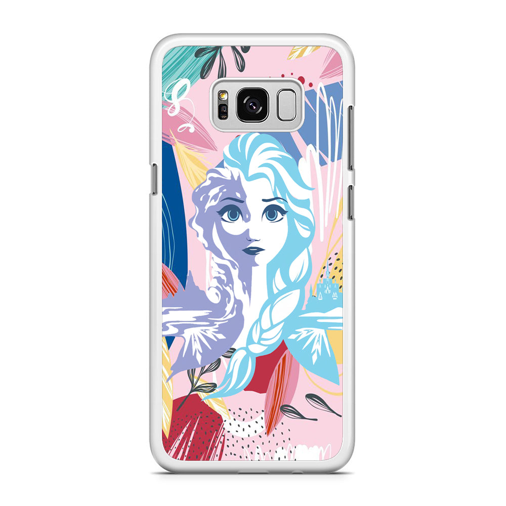 Frozen Face Shadow of Princess Samsung Galaxy S8 Plus Case Rubber White (2D Case)