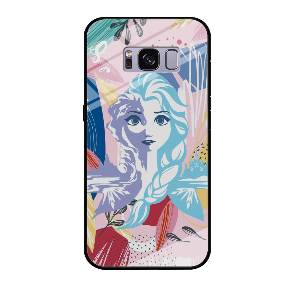 Frozen Face Shadow of Princess Samsung Galaxy S8 Plus Case Tempered Glass Case