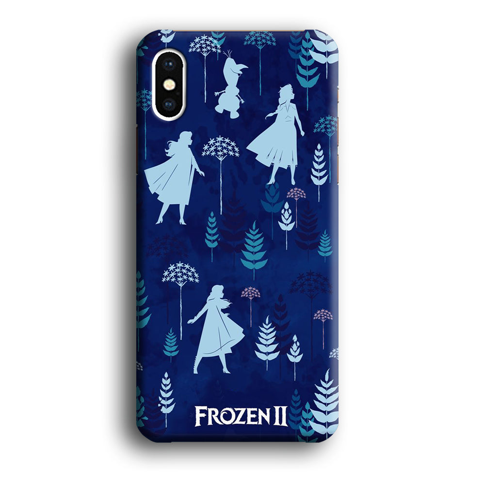 Frozen Wallpaper Navy iPhone X Case