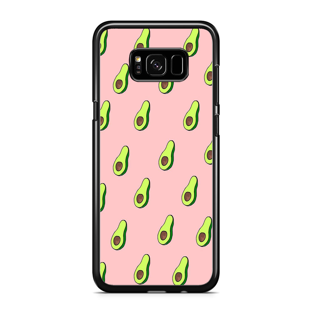 Fruit Avocado Doodle Samsung Galaxy S8 Plus Case Rubber Black (2D Case)