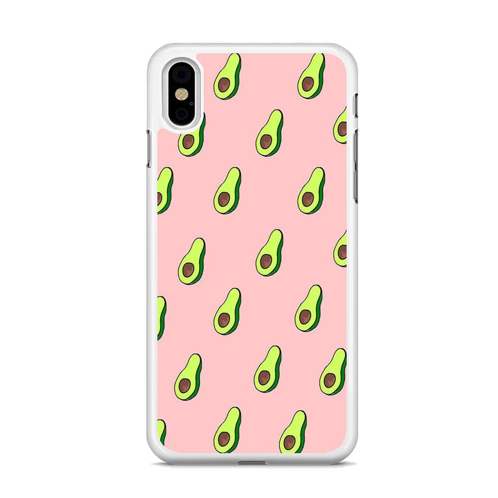 Fruit Avocado Doodle iPhone X Case