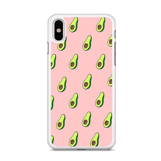 Fruit Avocado Doodle iPhone X Case