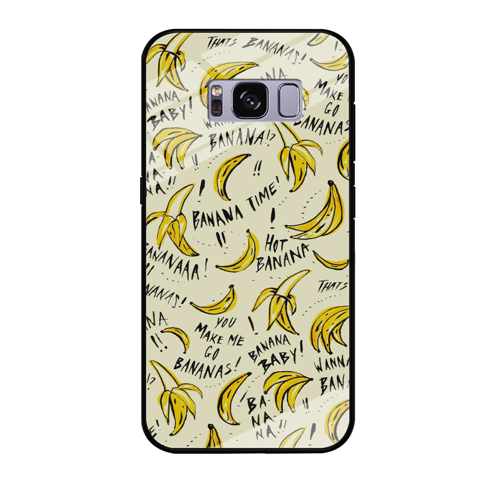Fruit Banana Time Samsung Galaxy S8 Plus Case Tempered Glass Case