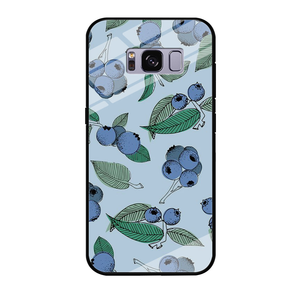 Fruit Blueberry Samsung Galaxy S8 Plus Case Tempered Glass Case